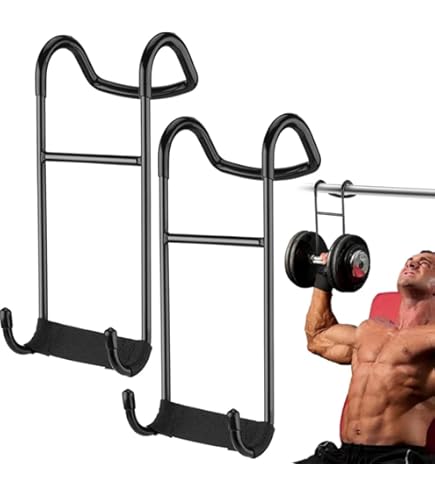 2 Supporti Per Manubri - Ganci Per Palestra Casa Con Capacità 113 Kg - Foto 4