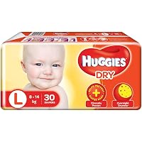 Huggies New Dry, Taped Diapers, Large Size, 30 Count