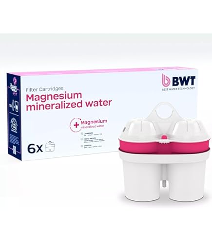 Cartuccia Filtrante BWT ZINCO + Magnesio, 3 Pezzi | Mineralizza Acqua, Riduce Calcare E Cloro, Per Elettrodomestici