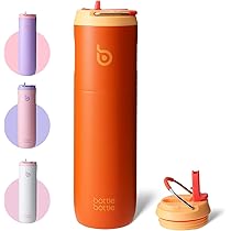 Borraccia Termica 680ml In Acciaio Inox - Con Cannuccia E Manico, Mantiene Caldo/freddo 24/12h - Foto 2