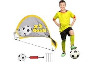 koolbitz Kids 2x Foldable Pop Up Soccer Goal with Ball, Pump, Backyard Football, Goal for Soccer Practice, Beach, Playground, Camping Kids Soccer Training Net Goals Kids Gift Foosball