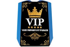 SPEECHEESE VIP Disco di parcheggio con scritta divertente, motivi eleganti e 2 chips per carrello della spesa per Very Important Parker divertente nel parcheggio durante lo shopping re della strada corona regina