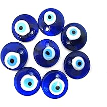 Nazar Luftballons 10 Stück - Weiß Mit Blau-Gelbem Auge 25cm Für Feste