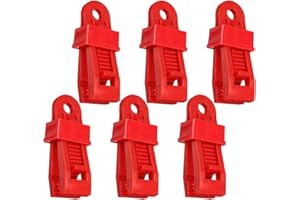 DDKY 6Pcs Tarp Clip Clamp,markisenklemme schattentuch clips Hochleistungs-Plane Clips Set Sofortige Markisenklemme für Zelte Tarp Caravan Garden Shade Stoff Boot Abdeckung-Rot