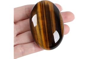 XIANNVXI Pierre de Paume Pierre Naturelle œil de Tigre Cristaux Thérapeutique pour Guérison Méditation Relaxation Décoration