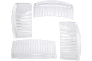 Arranview Jewellery Clear side combs in strong plastic. Pack of 4 hair combs