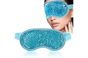 TOPJESS Augenmaske Kühlend, Augen Kühlmaskez, Gel Augenmaske, geschenke für frauen, Kühlpads Gel Augenmaske für Die Augen, Migräne, Geschwollene Augen, Trockene Augen und Augenringe Entspannung - Blau