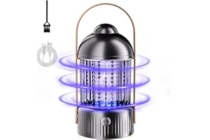 NIRCHO Insektenvernichter 3 in 1 Mückenlampe 4000mAh Fliegenfalle Elektrisch Moskitoschutz mit Nachtlicht, Mückenfalle Mosquito Killer mit USB Wiederaufladbarer Camping Laterne für Innen und Aussen