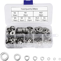 Stainless Steel Flat Washers Assortment Kit