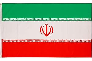 PHENO FLAGS Bandera de Irán - Bandera iraní 90 x 150 cm - Bandera nacional resistente a la intemperie para asta - 100% poliéster