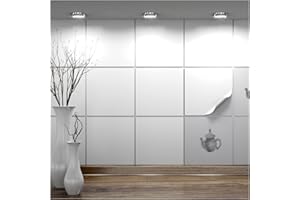 ‎FOLIESEN FoLIESEN - Fliesenaufkleber 20x20 cm | selbstklebende Fliesen-Folie für Bad & Küche | entfernbare Klebe-Folie für Wandfliesen Küchenrückwand & Bordüren | 10 Klebefliesen, Weiß glänzend