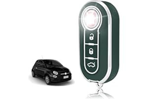 TOOMUME Cover Chiave, Guscio Chiave Adatto per Fiat 500 Punto Bravo Brava Panda Abarth Doblo Ducato Idea Linea Ulysse Tipo Lancia Ypslon Delta Musa, Custodia Chiavi Telecomando Copri Chiavi - Flip Key