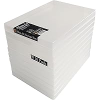 WestonBoxes A4 Slim Plastic Presentation or Storage Boxes with lids for A4 Paper and Card (Clear, Pack of 10)