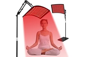 Sanfant Red Light Lamp Soothing and Warming Infrared Lamp Therapy Adjustable Angle and Height for Face Muscles and Body Red Light Therapy