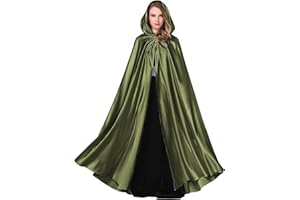 BEAUTELICATE Capa con Capucha Medieval Mujer Disfraz Abriga Larga para Novia Vampiro Princesa Bruja Halloween Navidad Fiesta Cosplay Fotografía