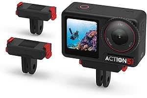BRDRC 2 Pack Magnetic Quick Release Adapter Mount for DJI Action, Expansion Base with 1/4 Screw Hole for Go Pro Adapter Compatible with DJI Osmo 360, Action 5 Pro 4 3 Accessories