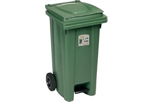 STEFANPLAST BIDONE CARRELLO 120 LT C/P VERDE FELCE