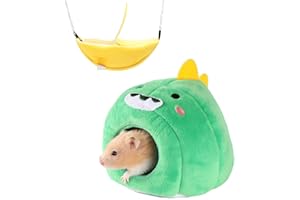 xixi-home Hamster Bed Winter Warm Guinea Pig Bed 2 Pack Small Animal Winter House Hamster Cotton Nest Hamster Hanging Hammock Large Hideout for Dwarf Rat Mouse