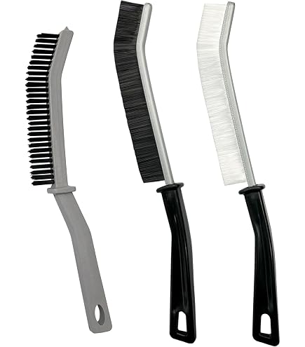 Kit De 3 Brosses De Nettoyage Pour Joints Avec Vaporisateur - Poils Durs Pour Carrelage, Fenêtres, Salles De Bain - Facile à Utiliser Et Rangement Pratique