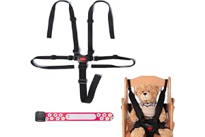 Harnais Chaise Haute,Harnais Sécurité Bebe,Harnais 5 Points pour Poussette,Harnais de Sécurité Bebe,Sangle de Sécurité pour Chaise Haute,Avec Bracelet Identification,Pour Chaise Haute,Poussette