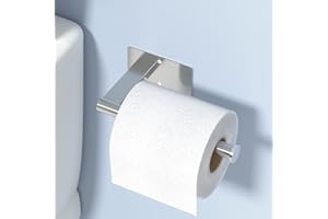 SUSSWIFF Silber Toilettenpapierhalter Ohne Bohren - Selbstklebend Oder Bohren Toilettenpapierhalter Halterung, Klopapierhalter Ohne Bohren, Klorollenhalter, WC Halter aus Edelstahl