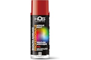 HQS HIGH QUALITY SPRAY HQS Bombe de peinture acrylique, couleurs Ral (Ral 3000 - Rouge feu)