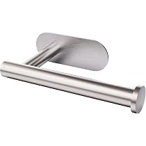 Porta carta igienica in acciaio inox autoadesivo senza foratura, adatto per bagno, cucina e WC (argento) | Leroy Merlin