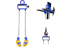 FITHOIST Updated Chain Drum Lifter | 2200 lbs Vertical Drum Lifter Chain Sling with Self-Lock Hook | Drum Handling Equipment 1 ton Capacity | Fit for Metal Strap and Plastic lid Drums