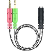 Adattatore Sdoppiatore Cuffie E Microfono JeoPoom - Jack 3.5mm Maschio A 2 Femmine Per PC E Notebook - Foto 7