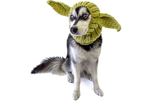 Zoo Snoods Star Wars Baby Yoda Mandalorian Costume for Dogs, Medium - Alien Baby Green Hoodie, Cat Dog Party Hat Dog Ears Headband, Funny Dog Costume Outfit Dog Snood Anxiety Coats Fancy Dress