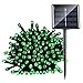 Produktbild lederTEK, Solar Lichterkette 22m 200 LED 8 Modi Außenlichterkette Wasserdicht mit Lichtsensor Weihnachtsbeleuchtung, Beleuchtung für Haushalt, Außen, Garten, Hochzeit, Weihnachten (grün)