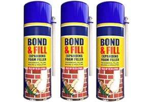 ELITO HOME & GARDEN 3 X Expanding Foam PU Bond and Fill Sealing Insulating around Pipes Windows cracks on walls Gap Filler Spray 500ml