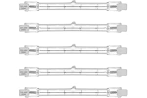 VINBE ECO Tubo alogeno HaloLine, base R7S, lampada alogena T3, 230V, 160W = 200W, 118 mm, bianco caldo - 2800K (5 pezzi)