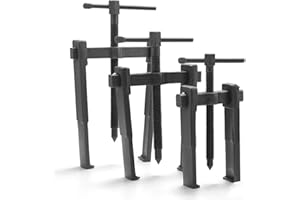 ANBOO 3Pack 3'' 4'' 6'' Two Jaw Bearing Puller Kit, Gear Puller Remover Hand Tool Kit 20-85mm, Twin Legs Ultra Thin Bearing Gear Pump Pulley Extractor Removal Tool 1-3 tons for Wheel, Motorcycle,Car