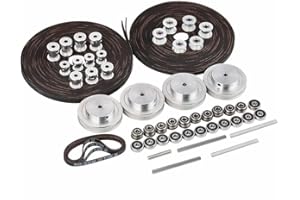 HOCENWAY 1 zestaw części Corexy Motion GT2 LL-2GT RF otwarte paski 2GT 16T 20T 80T łożyska wału pasowego 188 mm kompatybilne z paskiem do bramy Voron 2,4 Drukarka 3D (wersja 350 mm)