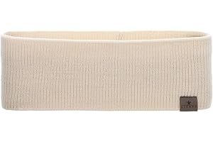 ‎LIERYS LIERYS Mono Stirnband Damen/Herren 8 cm breit - Made in Germany - dreilagiges Strickband gefüttert mit Baumwolle - Rippstrick Ohrenwärmer 54-60 cm - Ohrenschutz Herbst/Winter