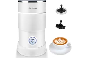NARTOV Espumador de Leche Electrico 600W 240ml Milk Frother 4 en 1 Espumador Vaporizador de Leche Automático Espuma Caliente/Fría Calentary Espumar para Latte Chocolate Nespresso Capuchino
