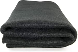 THE FELT STORE Estera ignífuga, estera de protección contra el fuego resistente al calor, negra, aprox. 180 x 90 cm, aprox. 5 mm de grosor, (Ideal como estera de soldar, estera de protección contra el fuego, estera resistente al calor)