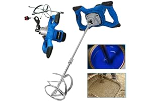 BANAS Mortar Mixer, 2600W Anti-Slip Handheld 6-Speed Electric Mixer for Stirring Plaster Mortar Paint Cement Grout Mix Stirrer Paddle Mixer