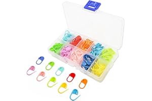 HEIZHU 120PCS Stitch Markers Crochet,10 Colors with Box for Crafting, Crochet, Stitch Markers Clips, Stitch Counter Crochet, Crochet Locking for Marking The Number of Stitches