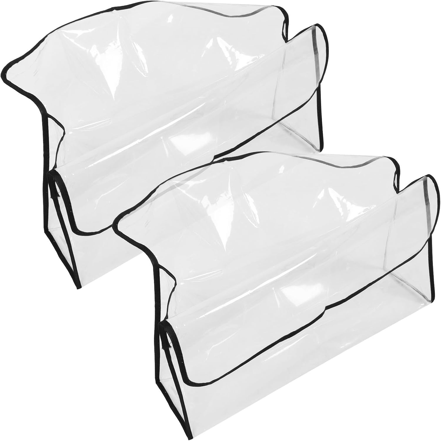 EXAOMBLE Fundas Protectoras Impermeables para Respaldo de Sillas de Peluquería 2 Unidades de Plástico Transparente para Uso en SPA y Salón de Belleza