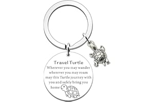 SDOFY Tortoise Keychain Travel Keychain Travel Gifts for Women Family Friends Graduation Gifts