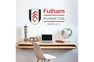 BEAUTIFUL GAME Fulham Football Club Crest & Club Name Wall Art Sticker Decal Mural (60cm x 40cm)