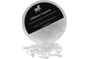 Animalon Mähnengummis aus Silikon | Einflechtgummis für Pferde Frisuren | schonendes Einflechten mit reißfesten Mähnengummis | ideales Tunier Zubehör für Pferde (300 Stück, Weiß)