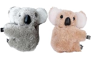 TIAJINGZI 2 pinzas de pelo de koala de animales de peluche, pinzas de pelo de koala, pinzas pequeñas de Koala, garras de pelo de animales suaves para cabello grueso y fino, accesorios para el cabello para