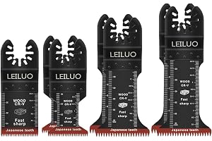 LEILUO 7 extra japanska oscillerande sågblad med flera verktyg | 55/70 mm djupa djupsnitt i trä och plast. Lämplig för DeWalt, Makita, Milwaukee och mer