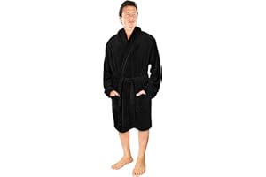 NY Threads Luxus-Herren-Morgenmantel | Superweicher Fleece-Bademantel | Kuschelige Schalkragen Loungewear und Nachtwäsch