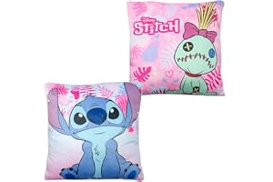 ms móvil shop Stitch Cojín Decorativo Color Rosa 40x40 cm | Disney Lilo & Stitch Dibujos para Niños Producto Oficial