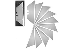 HONZIN 10 x Cuchillas cutter, 10 cuchillas de cuchillas de acero SK5 Cuchillas trapezoidales, cuchillas de repuesto para cortar alfombras