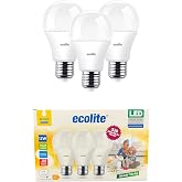 Ecolite 12W LED Ampul 3'l&uuml; Paket &ndash; 1521 L&uuml;men, 100W Eşdeğer, E27 Duy, 3000K Sarı Işık, Opal Cam,%88 Enerji Tasarrufu, 15000 S